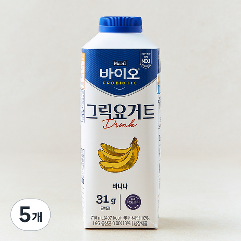 매일바이오 그릭요거트 드링크 바나나, 5개, 1개입, 710ml