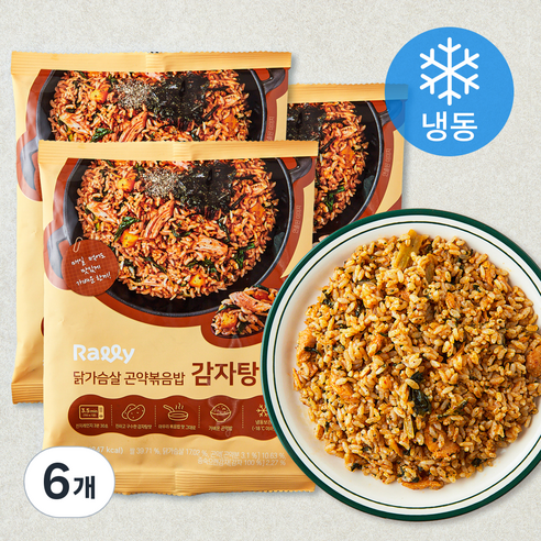 Rally 닭가슴살 곤약볶음밥 감자탕맛 (냉동), 200g, 6개