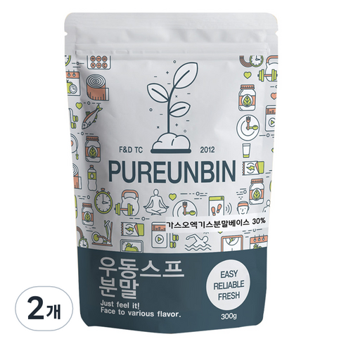 푸른빈 우동 스프 분말, 2개, 300g