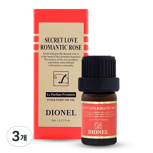 디오넬 시크릿 러브 로맨틱 로즈, 5ml, 3개