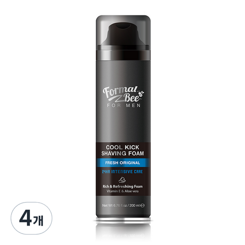 포멀비 포맨 쿨킥 쉐이빙폼 후레쉬 오리지널, 200ml, 4개