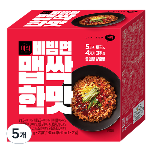 더미식 비빔면 맵싹한맛 140g, 10개