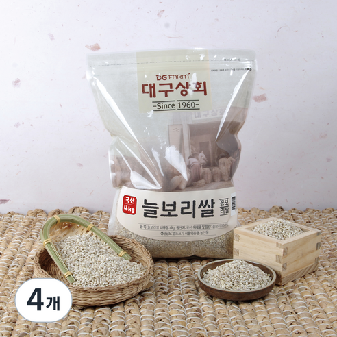 대구상회 국내산 늘보리쌀, 4kg, 4개