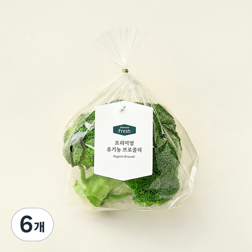 프리미엄 유기농 브로콜리, 250g, 1개입, 6개