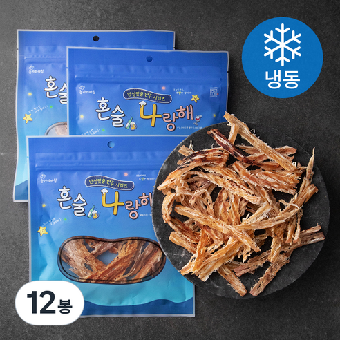 혼술나랑해 꽃을든 맥반석 오징어 (냉동), 35g, 12봉