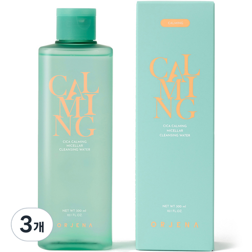 오르제나 시카 카밍 미셀라 클렌징 워터, 300ml, 3개