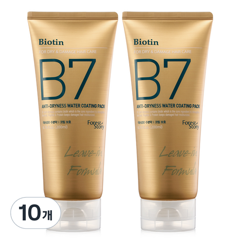 포레스트스토리 B7 워터 코팅 노워시 헤어팩, 200ml, 10개