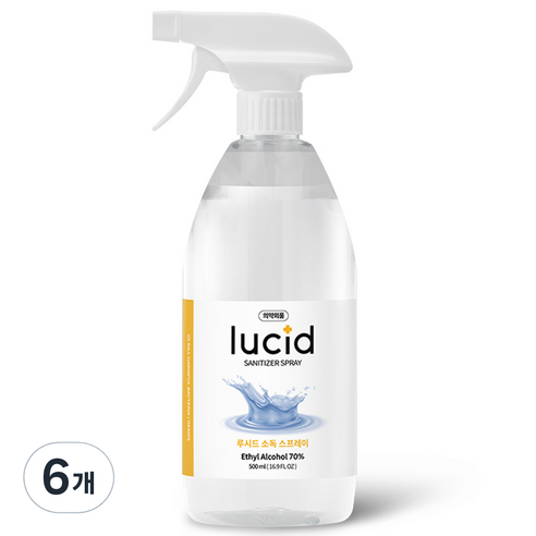 디볼베르 루시드 스프레이 손소독제 에탄올 70%, 500ml, 6개