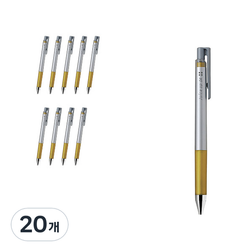 파이롯트 쥬스업 젤잉크펜 0.4mm, 골드, 20개