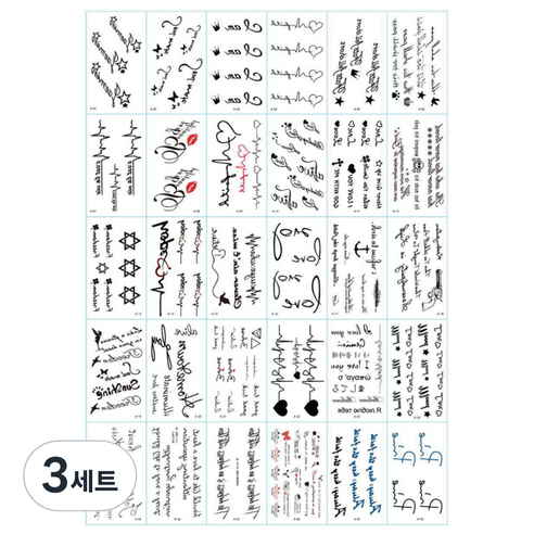 달모아 타투 스티커 30종 세트, A, 3세트