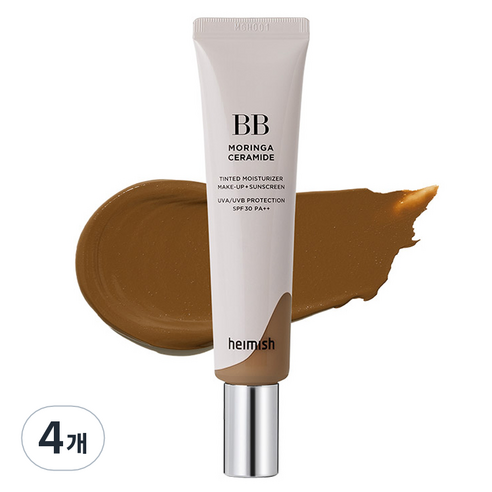 헤이미쉬 모링가 세라마이드 비비크림 SPF30 PA++, 29 다크 올리브, 30ml, 4개
