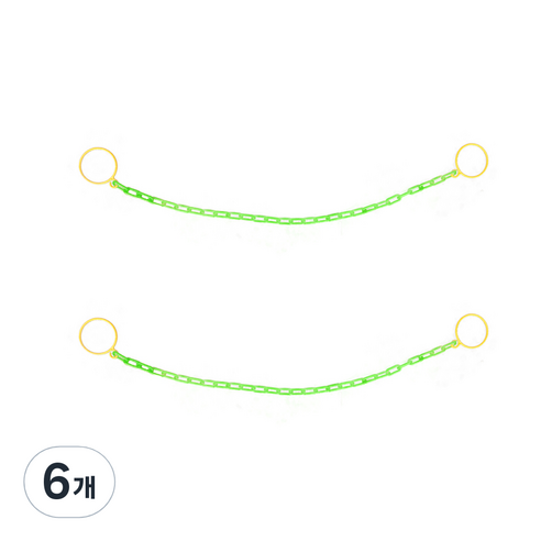 형광색 칼라콘 체인걸이대, 6개