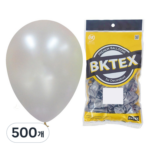 PartyClub 펄풍선 15cm, 펄실버, 500개