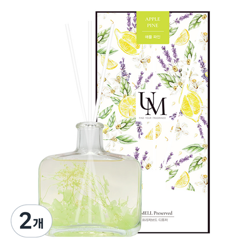 유멜 프리저브드 디퓨저 200ml, 애플파인, 2개