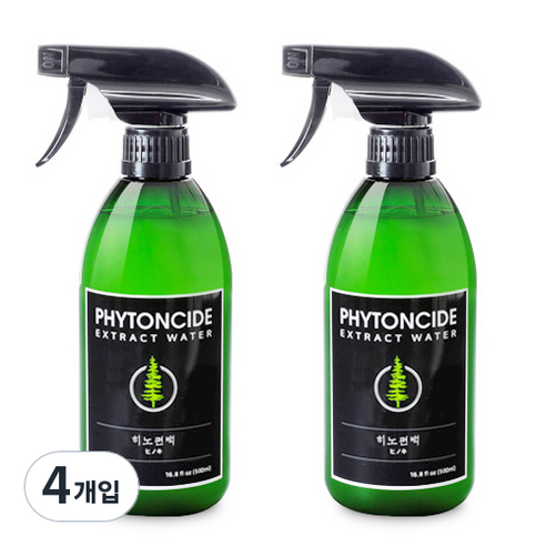 히노편백 피톤치드 스프레이 본품, 500ml, 4개입