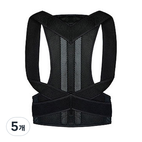 TCR 바른자세 밴드 블랙 XS, 5개