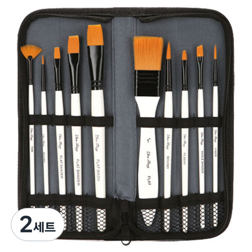 에덴스톨 수채화붓 화이트10pac+파우치, 2세트