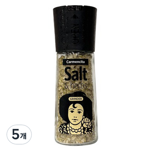 카르멘시타 씨솔트 위드 허브 그라인더, 89g, 5개