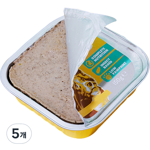 헬로우테즈 강아지 전연령용 인섹트 습식사료, 곤충, 150g, 5개