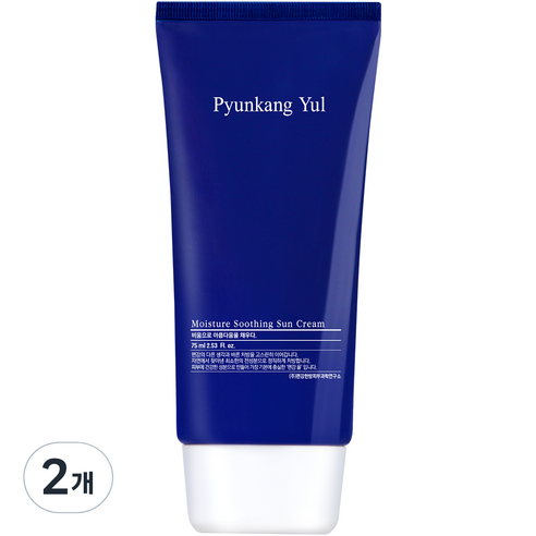 편강율 수분 진정 선크림 SPF50+ PA++++, 75ml, 2개
