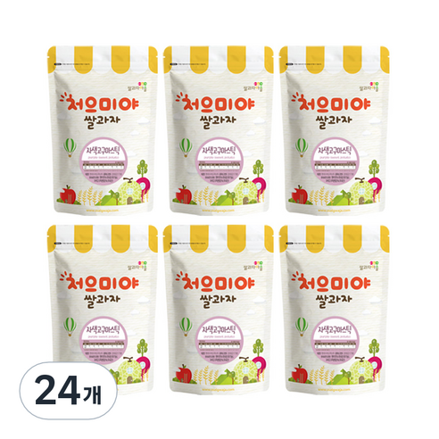 쌀과자마을 처으미야 스틱 과자, 자색고구마, 24개, 40g