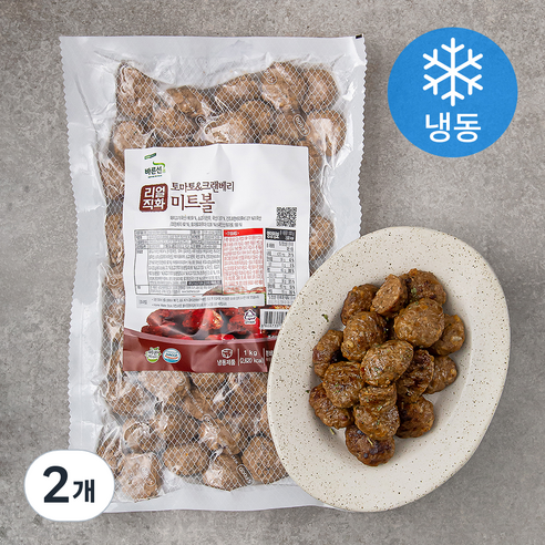바른선 리얼직화 토마토&크랜베리 미트볼 (냉동), 1kg, 2개