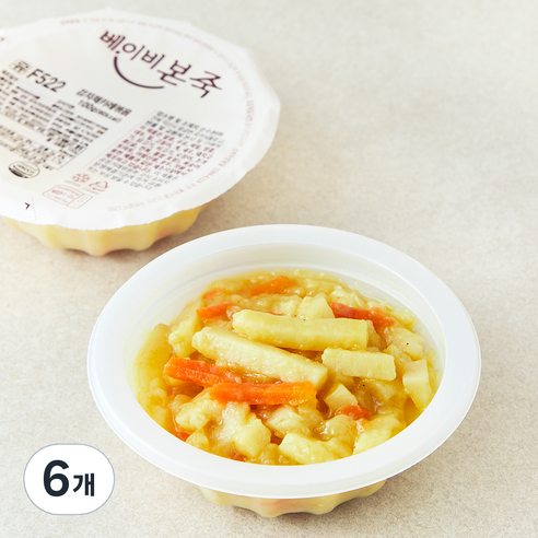 베이비본죽 감자채 카레볶음, 100g, 6개