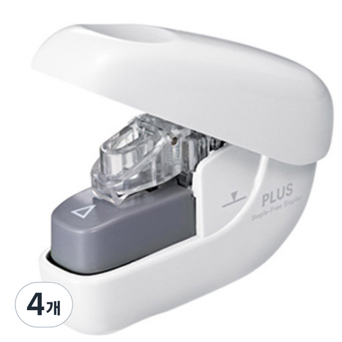 PLUS 페이퍼 클린치 SL106NB, White, 4개