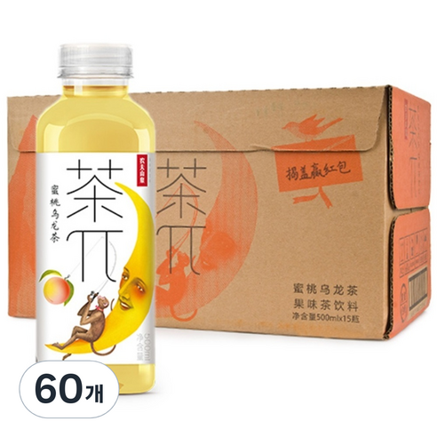 차파이 복숭아 우롱차, 500ml, 60개
