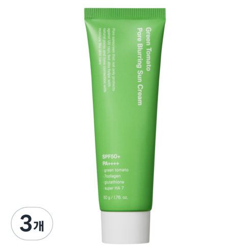 성분에디터 그린토마토 포어 블러링 선크림 SPF50+ PA++++, 50g, 3개