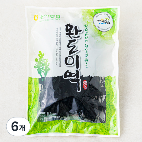 완도소안농협 완도미역, 90g, 6개