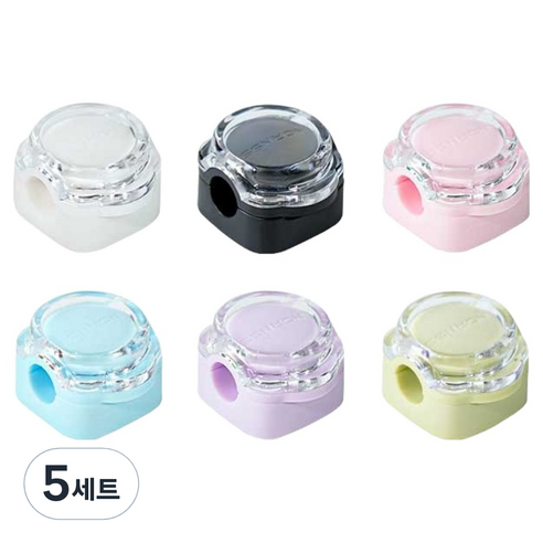 쥬롬 원형 마그네틱 케이블 홀더 usb 선정리 6종 세트, 혼합색상, 5세트
