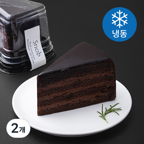 스노브 가또쇼콜라 조각 케이크 (냉동), 140g, 2개