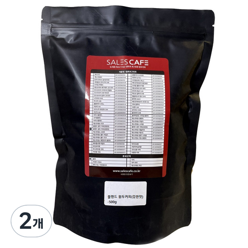 세일즈카페 블렌드 원두커피 강한맛, 500g, 2개, 더치
