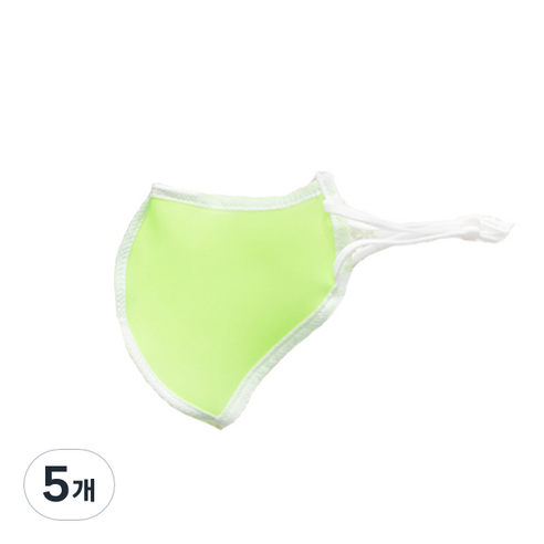 주누하우스 물놀이 워터 마스크 S, 1매, 5개, 연두