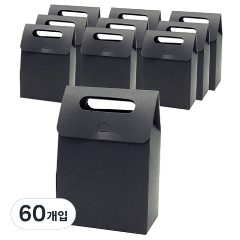 도나앤데코 손잡이상자 중, 블랙, 60개입