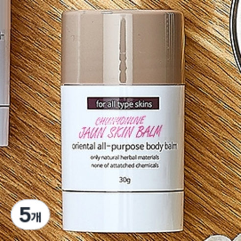 천연라이브 자운스킨밤 스틱형, 30g, 5개