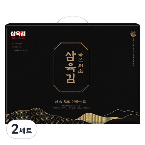 삼육김 식탁김 5호 선물세트 15 x 20p 세트, 2세트