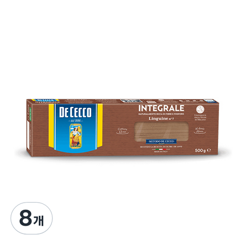데체코 통밀 링귀니 스파게티면, 500g, 8개