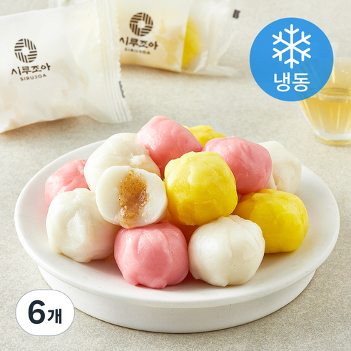 시루조아 굳지않는 삼색 모듬 꿀떡 (냉동), 320g, 6개, 1개입