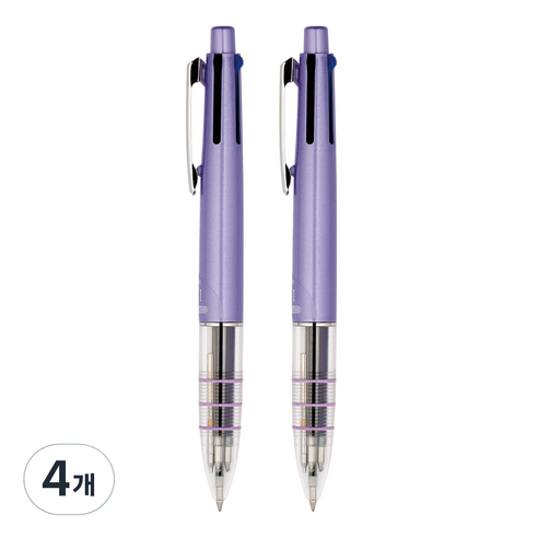 자바펜 나노&C 4 + 1 멀티펜 0.4mm, 라벤더, 4개