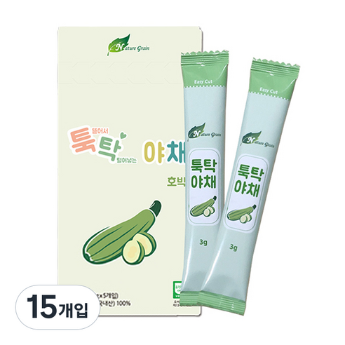 네이쳐그레인 툭탁야채 야채 알갱이 이유식 재료 3g, 15개, 호박