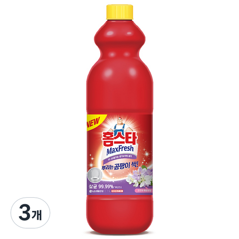 홈스타 맥스프레쉬 뿌리는 곰팡이 싹 세정제 리필, 1L, 3개