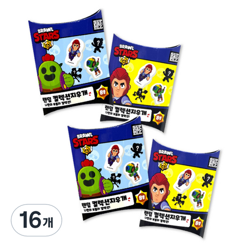 브롤스타즈 컬렉션 지우개, 랜덤발송, 16개