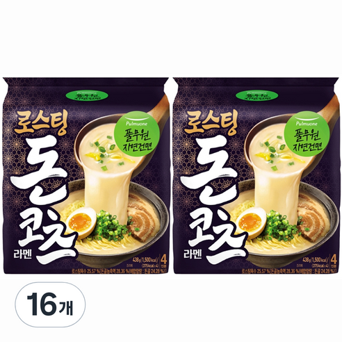 풀무원 로스팅 돈코츠 라멘 109.5g, 16개