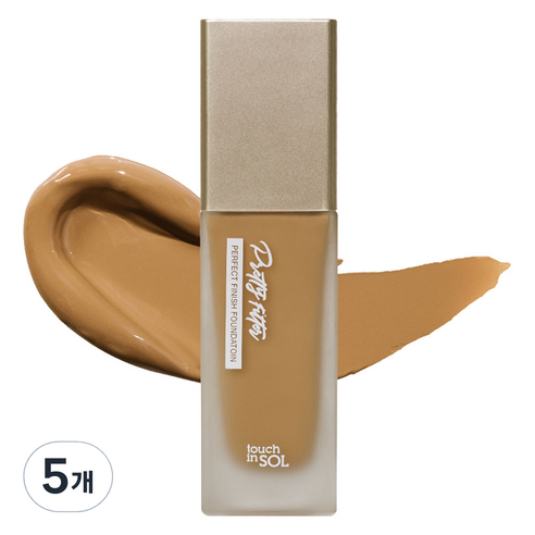 터치인솔 프리티필터 퍼펙트 피니시 파운데이션 35g, 4호 텐, 5개