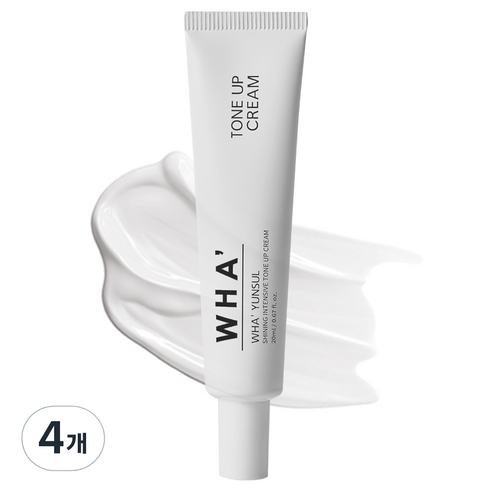 화윤설 샤이닝 인텐시브 톤업 크림 20ml, 화이트, 4개