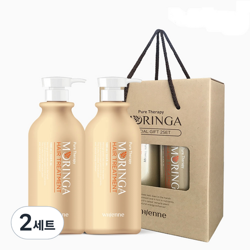 휘엔느 모링가 단백질 대용량 약산성 두피 트리트먼트 1L + 트리트먼트 1L 선물세트, 2세트