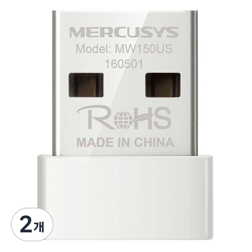 머큐시스 150Mbps 무선 나노 USB 랜카드, MW150US, 2개