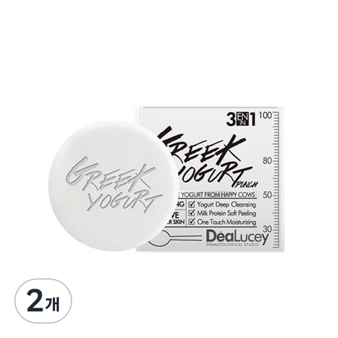 디어루시 그릭요거트 클렌징 비누, 100g, 2개
